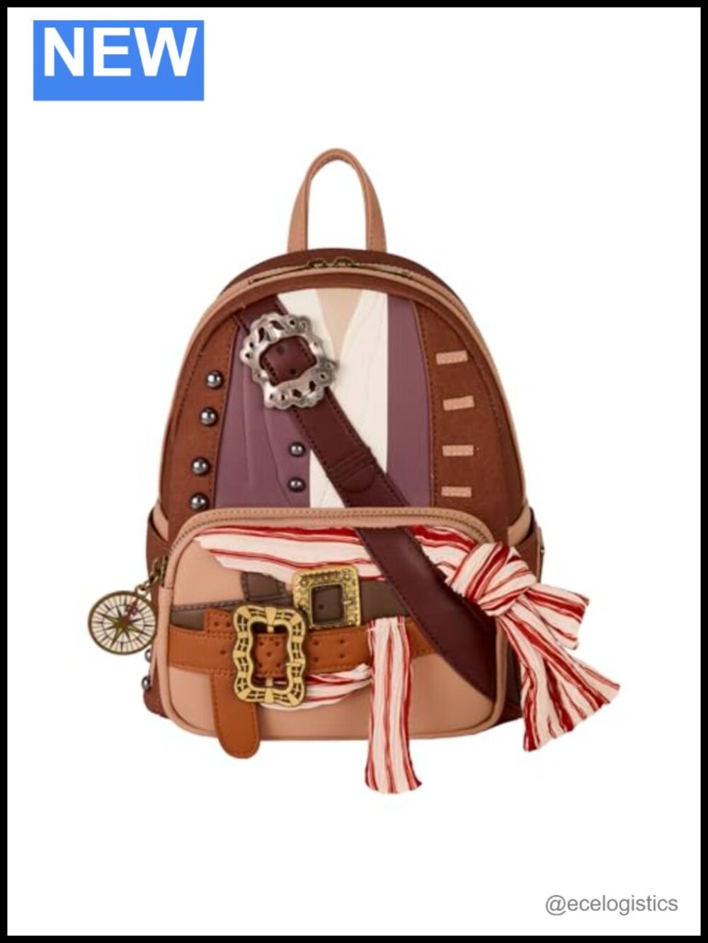 Loungefly Pirates of the Caribbean Captain Jack Sparrow Double Strap Shoulder
